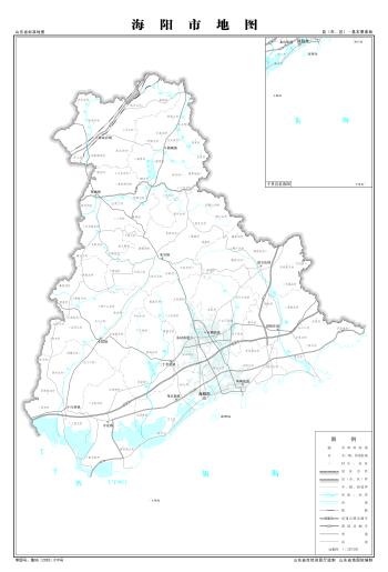 最全最新山东省各地级市下辖各区县（市）标准地图（基本要素版）  -图46