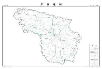 最全最新山东省各地级市下辖各区县（市）标准地图（基本要素版）  -图60