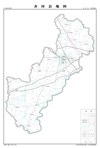 最全最新山东省各地级市下辖各区县（市）标准地图（基本要素版）  -图118